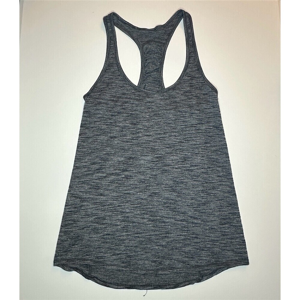 Lululemon 2 Our Sport Tank Womens Heathered Black Racerback Yoga Top 3 for $30